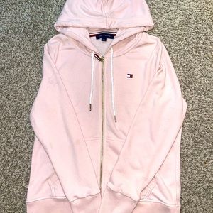 large tommy hilfiger light pink jacket